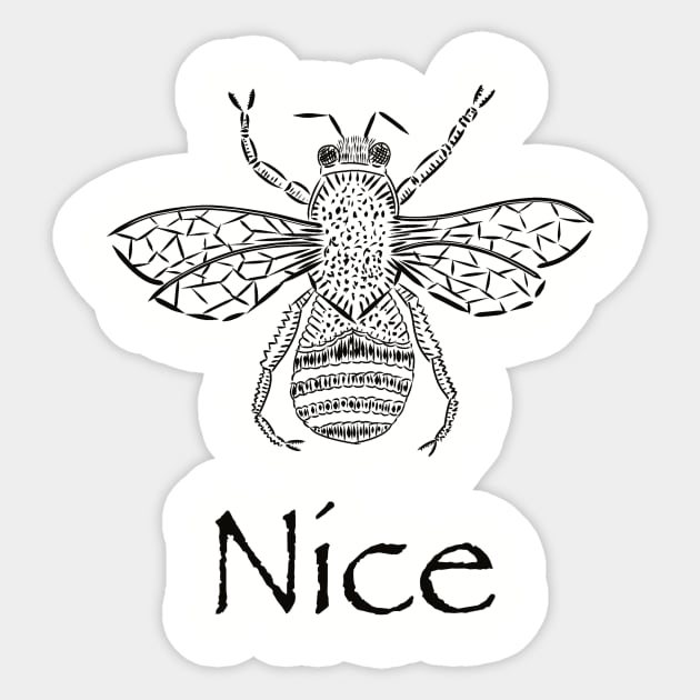 Bee nice Sticker by Rickido